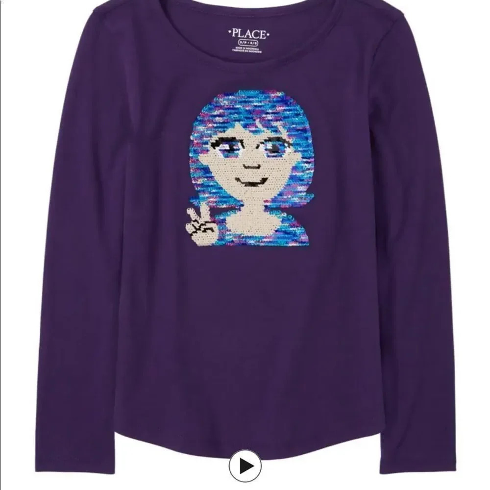 Children’s Place Long Sleeve Sequin Flip Shirt NWT​